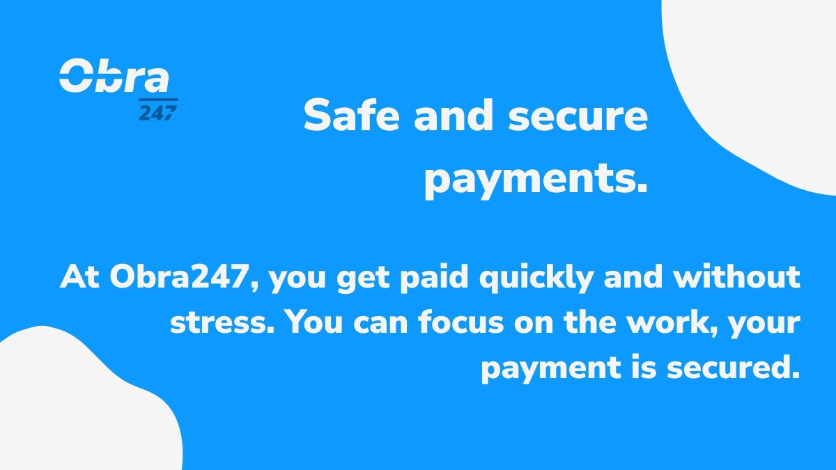 obra247app's tweet photo. Say goodbye to chasing payments after finishing a job with Obra247

👉 Join the launch list: https://t.co/tbMjysD38a

#obra247 #ghanajobs #handymen #homeservice https://t.co/yibTwtvJC2