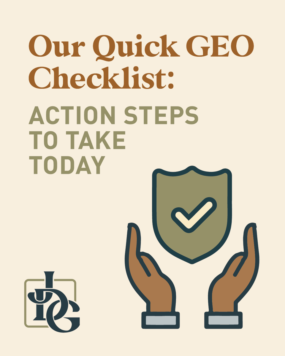 TheJustDesignGr's tweet photo. Our 5 steps to optimize for GEO are:

-Audit content for clarity, authority, relevance, &amp; structure
-Add FAQ sections &amp; schema markup
-Build trust with reviews &amp; expertise
-Optimize SEO
-Follow AI-driven search engine developments

Call or visit https://t.co/hp6MaY04KR for more. https://t.co/NXIlD79zcO