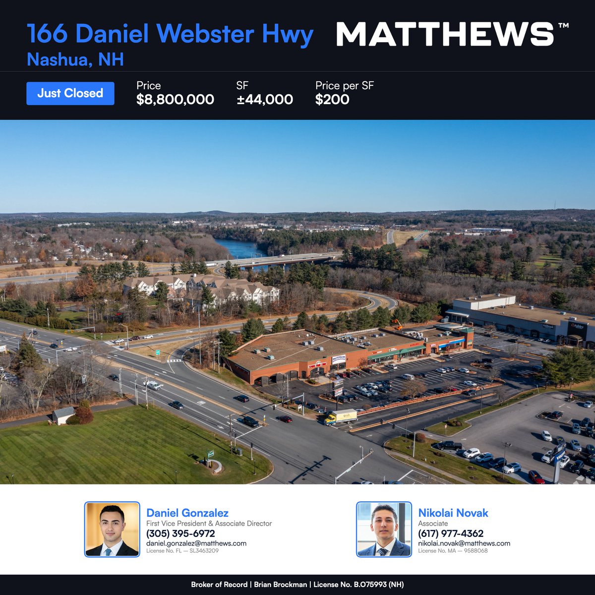 Matthews_CRE's tweet image. Successful sale of an $8,800,000 retail property in Nashua, NH. 👏

🔗 Read more: matthews.com/press-release/…

For more information, please contact Daniel Gonzalez and Nik Novak. ☎️

#Matthews #CRE #JustClosed #Retail
