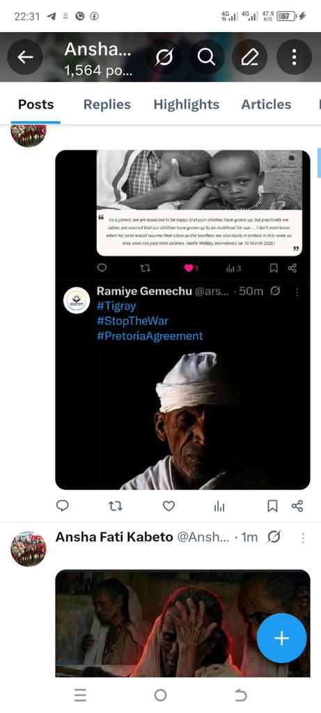 AnshaFati's tweet photo. @_AfricanUnion @igadsecretariat @UN @amnesty @hrw @antonioguterres @volker_turk#Tigray
#StopTheWar
#PretoriaAgreement https://t.co/Uctgxek17s