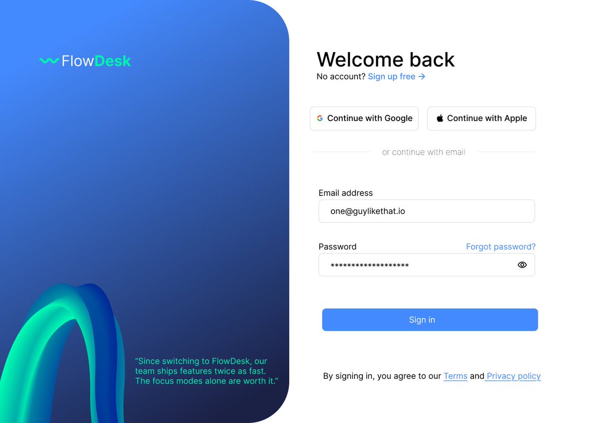 web3daniel_'s tweet image. Day 2 of designing in public: Login flows are where trust starts.  
Tackled a desktop SaaS login for productivity folks: email, password, strong CTA, forgot password, and designed the painful “wrong password” error state to be less painful.  
#ProductDesign #UIDesign