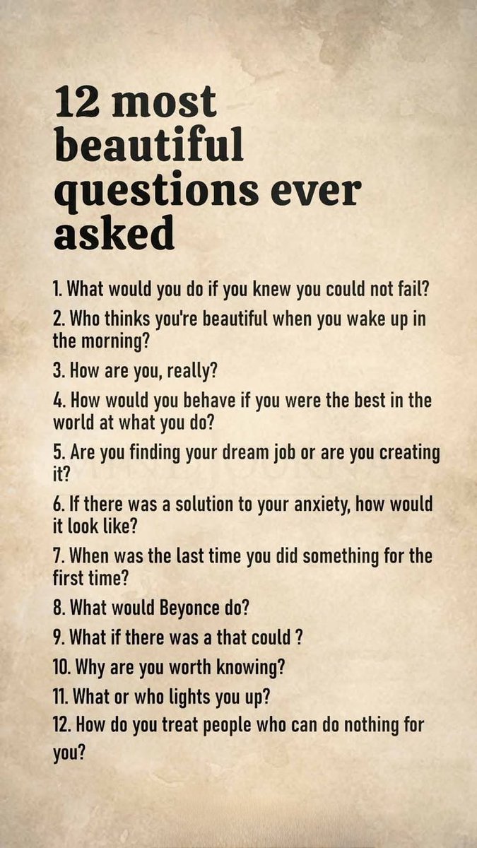 MolonLabe_21's tweet image. 12 questions that can quietly change your entire life, if you answer them honestly. ✨

#SelfReflection #Growth #Mindset #InnerWork #LifeQuestions