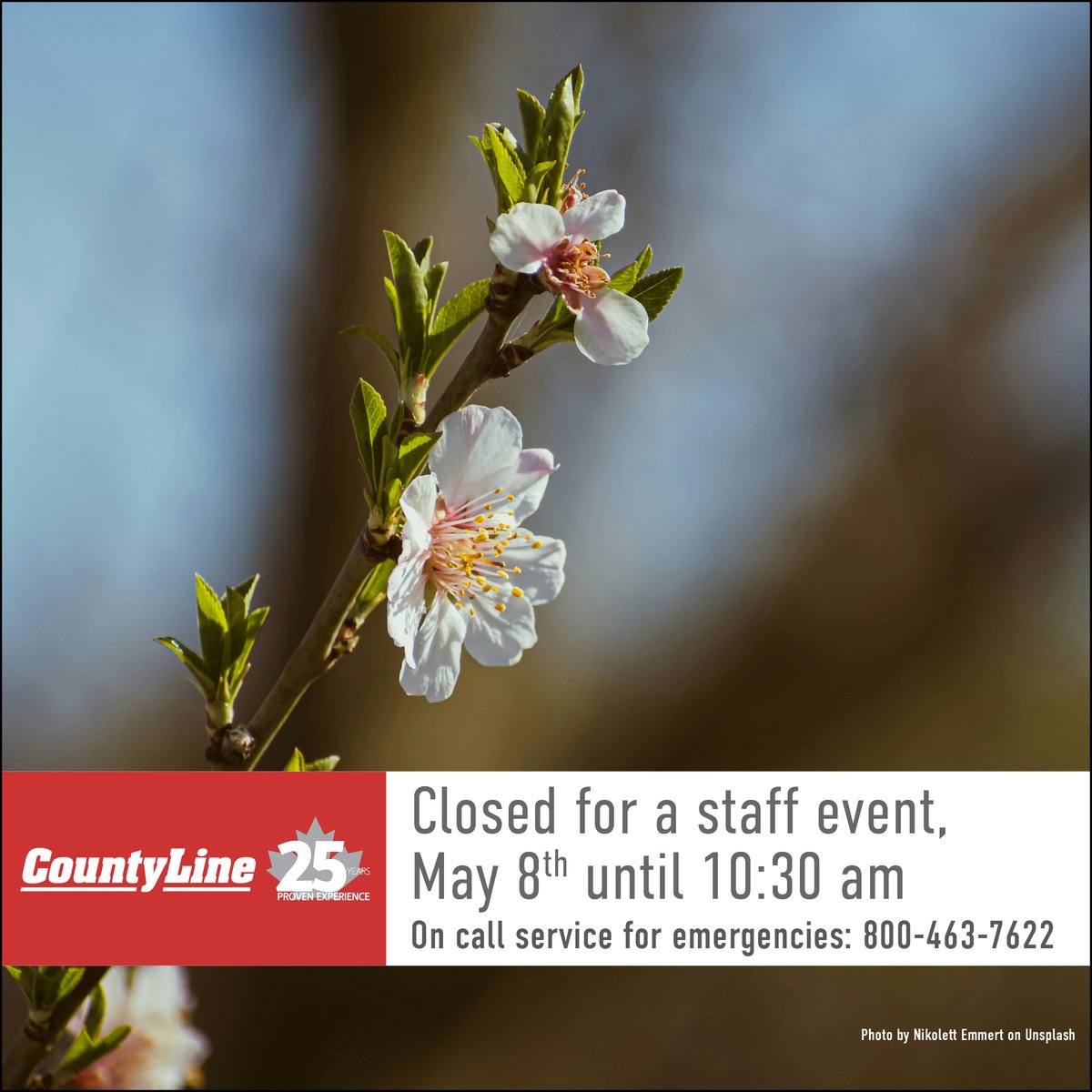 CountyLineLtd's tweet photo. Next Friday both our Listowel &amp; Hickson locations will be closed until 10:30AM for a staff event. https://t.co/kl2X0RTulI