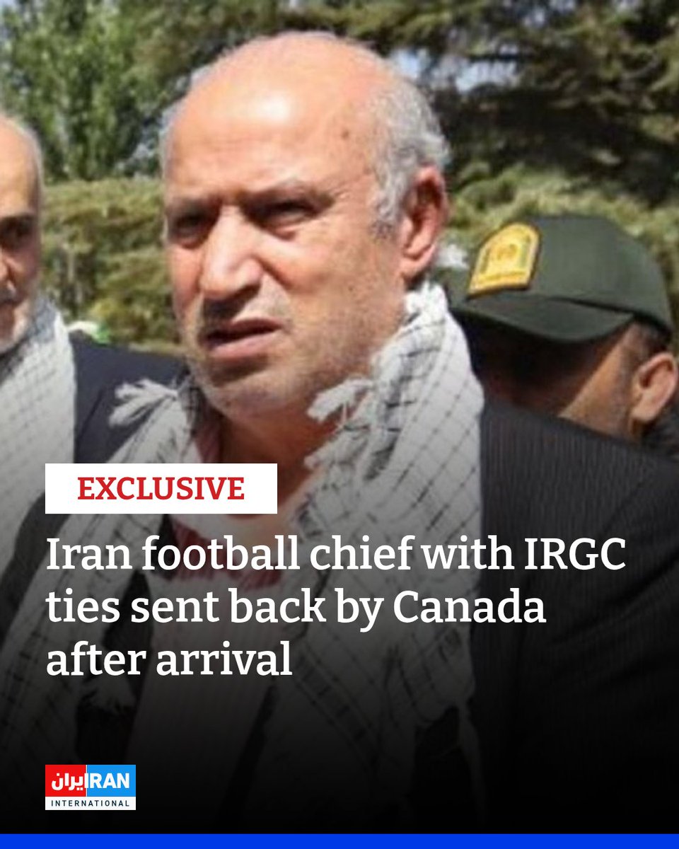 Iran's football chief Mehdi Taj, once a commander in the Islamic Revolutionary Guard Corps, was sent back from Canada just hours after landing, according to a government source who spoke to Iran International.
iranintl.com/en/202604294039