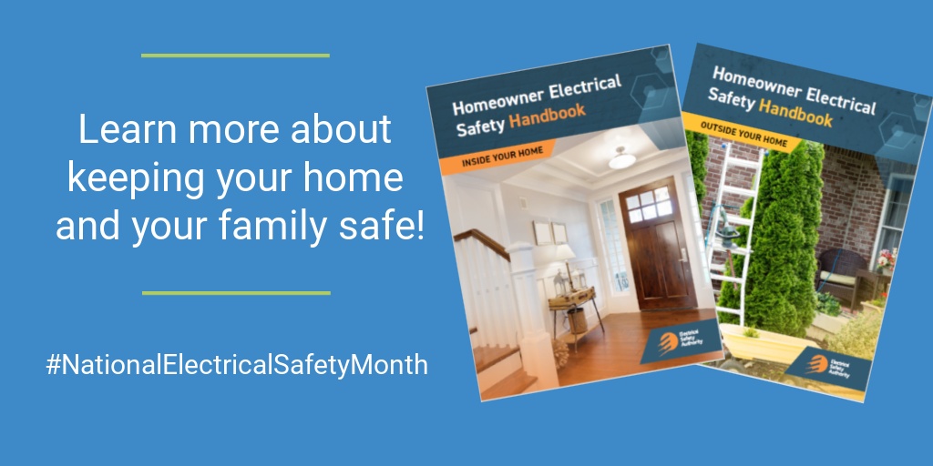 CWhydro's tweet image. Start off National Electrical Safety Month by downloading the two safety handbooks from the Electrical Safety Authority.

One for inside your home and one for outside.
#staysafe #electricalsafety esasafe.com/home-renovatio…