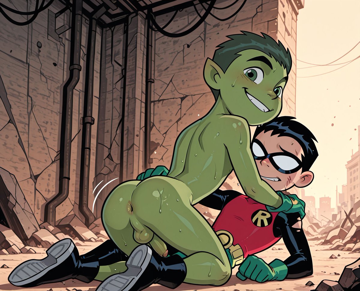 Finished another Commission. Robin and Beastboy after a fight. 

You want your own Commission? DM me or Subscribe on Patreon with the highest Tier to get your Personal Collection. 😘