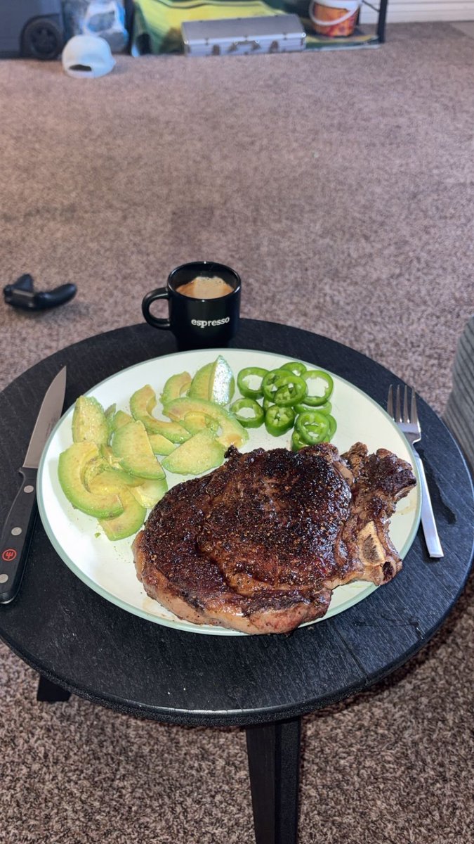 PatternRelizer's tweet photo. The type of meal a true WFH demon enjoys (wall to wall medium rare of course) https://t.co/C2aswJlZAZ