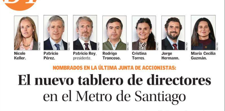ClementePerezE's tweet photo. Muy buenos nombres para dirigir el @metrodesantiago . Bien ahí @louisdegrange . Mucho éxito a esta nueva administración https://t.co/ZQTDbOetME