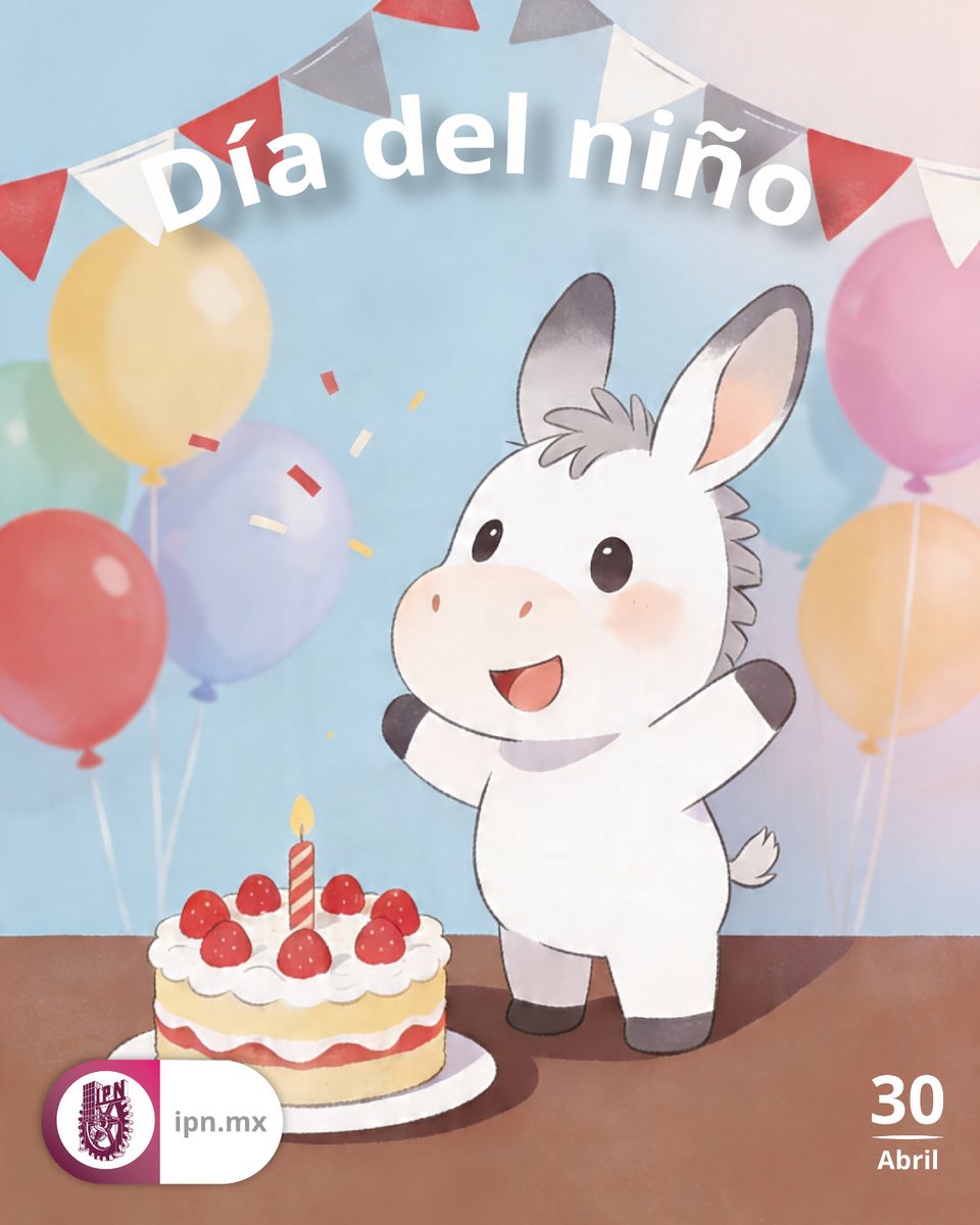 IPN_MX's tweet photo. 🎈¡Hoy celebramos a quienes llenan el mundo de curiosidad, sueños y sonrisas! Porque en cada niña y niño vive el futuro de México, y también los próximos #PolitécnicosDeCorazón. 🧒👧
✨ ¡Feliz día de la niña y del niño! https://t.co/Qpw8eYIooF