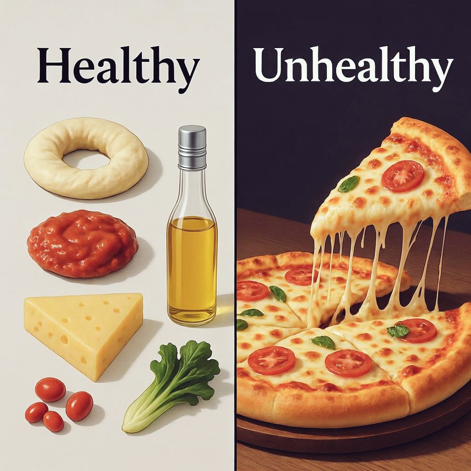 munizahmunir's tweet image. From healthy ➡️ unhealthy real quick 🙏 
Its not the ingredients, it is how you use them.
Cook smart, eat better 💚
Follow for more healthy food options
#healthyfood #healthyeating #eatclean #nutritiontips #healthychoices #cleaneating #diettips #balanceddiet #weightloss