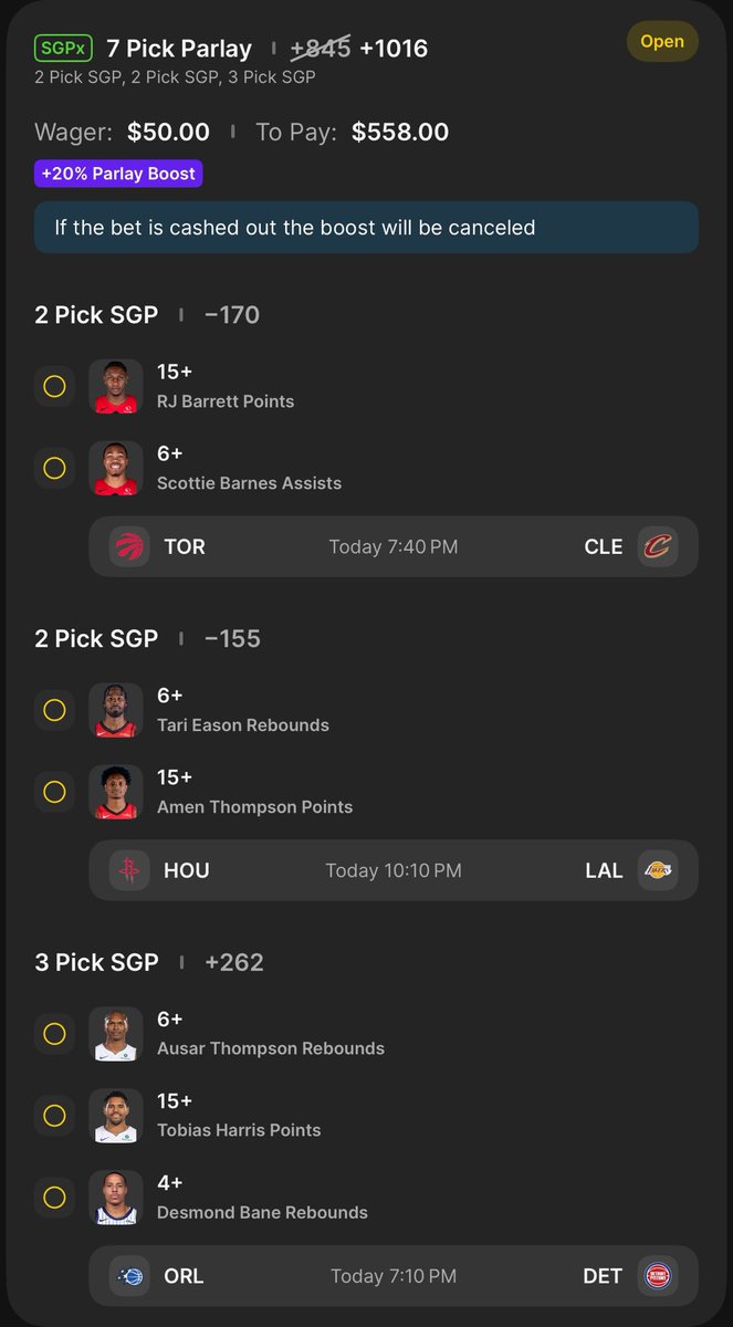 realwagerwizard's tweet photo. NBA Free sauce 💣

2 parlays 2 cashes😤 https://t.co/NhWJmXk32J