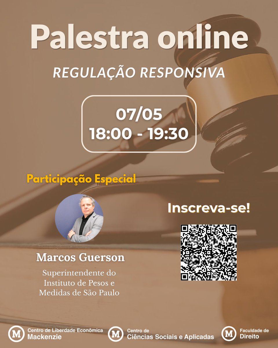 mack_liber's tweet photo. As inscrições podem ser feitas pelo QR Code disponível na imagem ou pelo link:
https://t.co/Pi2MpojS7N https://t.co/MKUkcQVvJm