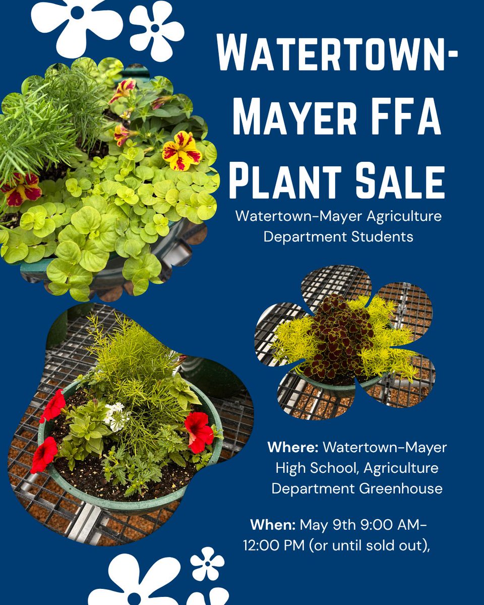 WMPublicSchools's tweet photo. 🌸💐The WM FFA is once again hosting their annual plant sale!
📅Saturday, May 9th
⏰9 AM- Noon *Or until they are sold out!
📍WM High School Greenhouse- Check out the map!🗺️
💳💲Cash and Card (New this Year!) are accepted!
💐🫑🪴Flowers, Veggies, & Herbs available!
#WMFFA https://t.co/Ds32dQ22pJ