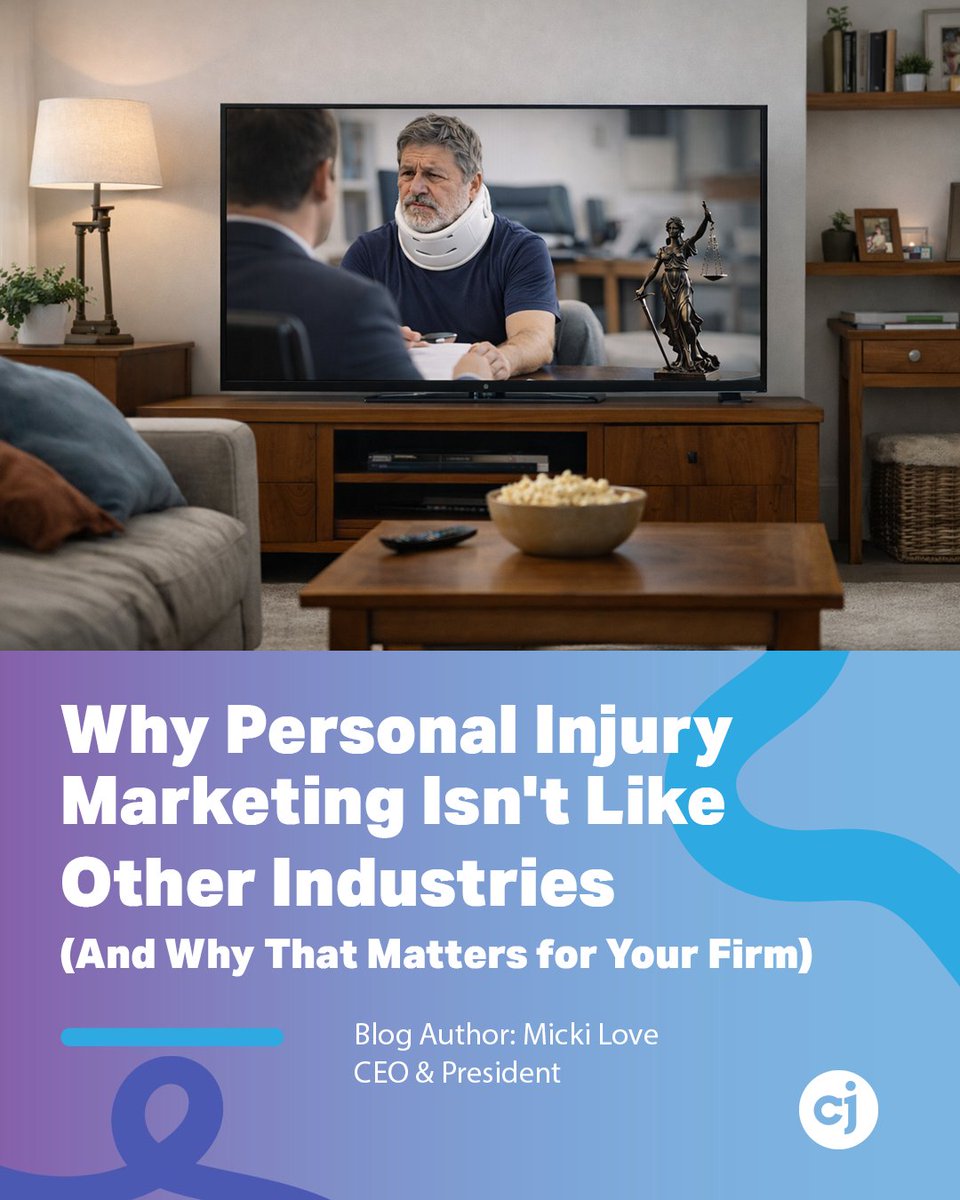 cjAdvertising's tweet photo. Your firm knows PI. The question is whether your marketing partner does. Vendors without PI experience apply frameworks built for different buyers, different decisions, and different emotional moments. Learn more in our blog: https://t.co/uNTxJ7nN0r https://t.co/E134xCe8aM