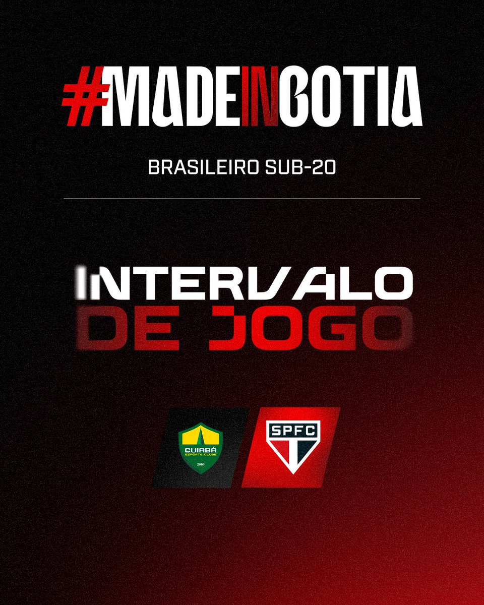 SaoPauloFC's tweet photo. Brasileiro Sub-20: Fim do primeiro tempo #CUIxSPFC (1-1)
⚽️ Juan Potes
📺 UOL Play
#MadeInCotia
#VamosSãoPaulo 🇾🇪 https://t.co/ofo9uuWIGM