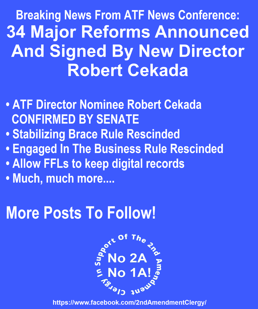 2_clergy's tweet image. Source: atf.gov/rules-and-regu…

#GunRights, #2A, #2ARights, #2ndAmendment,
#ConstitutionalCarry, #CCW, #ConcealedCarry
#DGU, #DefensiveGunUse