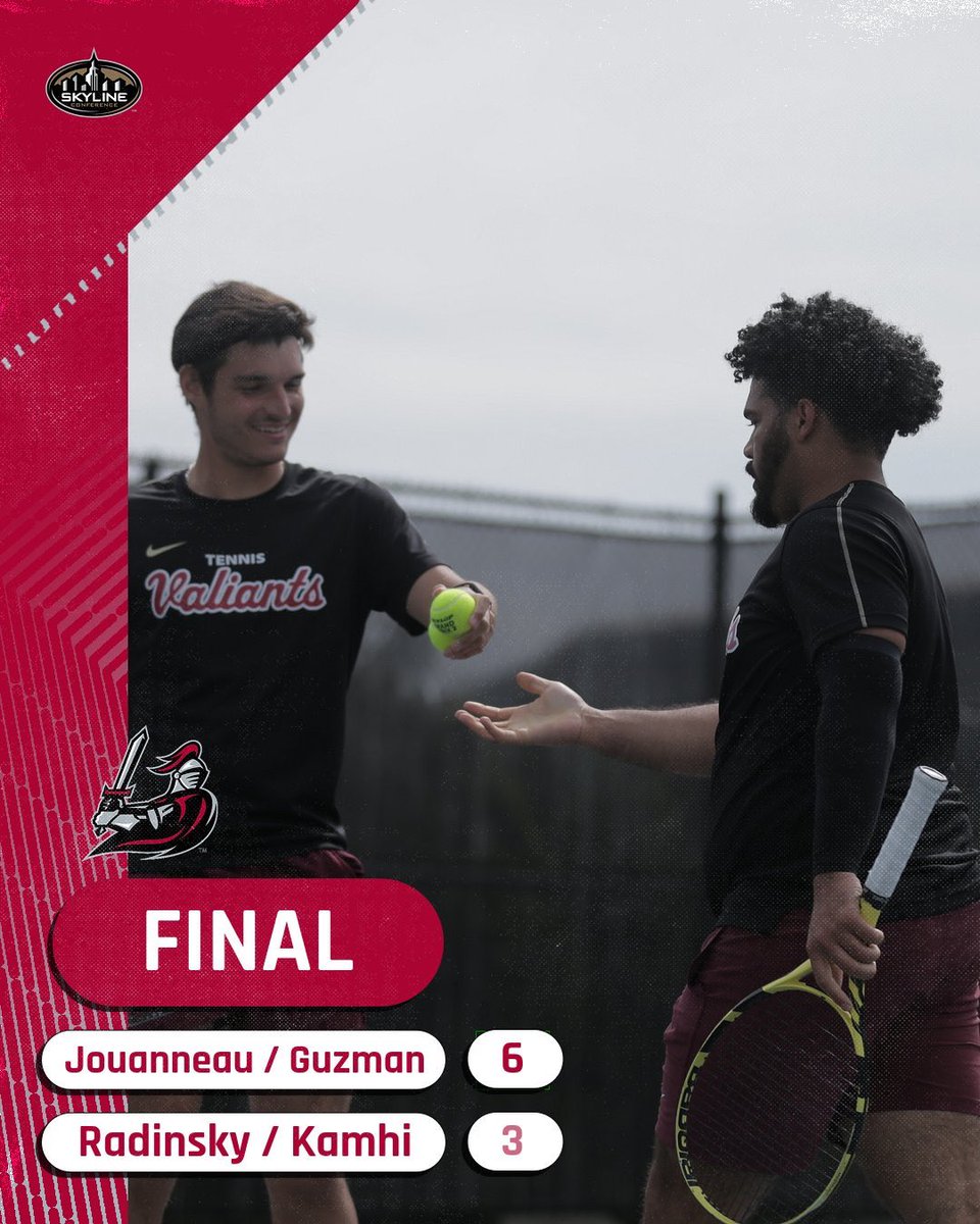 GoValiants's tweet image. Valiants win No. 2s to earn the doubles point! 

Manhattanville 1, Yeshiva 0

Singles getting underway. #WeAreValiant X #BeUnstoppable