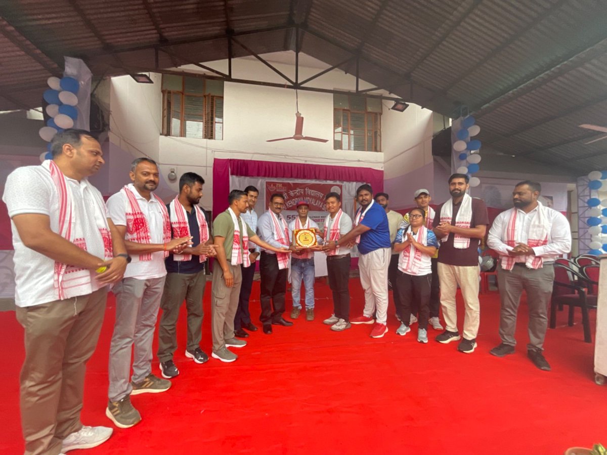 rscsilchar23's tweet photo. 🏅 Farewell to Hon’ble DC, KVS RO Silchar, Shri PIT Raja sir
With deep gratitude,all TGTs (P&amp;HE) bid a respectful farewell during the 55th KVS RSM 2026 at PM SHRI KV Silchar.Ur inspiring leadership &amp; dedication to sports led Silchar Region to great success at NSM &amp; SGFI. https://t.co/JbjhpVCZf3