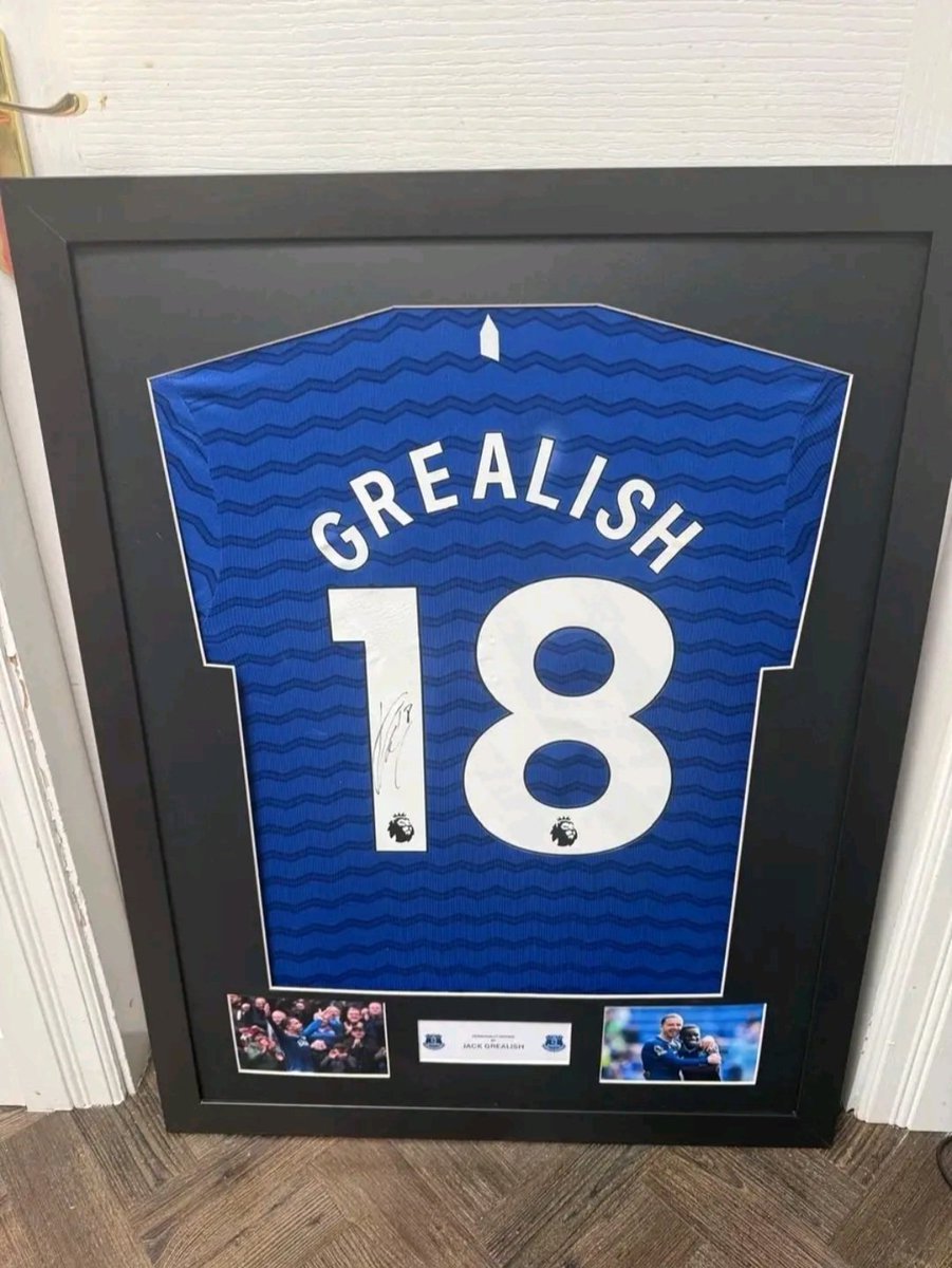 JackMurph1878's tweet image. Gunna be doing a raffle £10 an Entry 40 Entries, If Anyone's Interested in this signed Jack Grealish Shirt Icons Authenticated With Certificates Anyone want to e ter let me know, if anyone wants to buy it outright send offers in dms UTFT #everton #raffle #football #memrobillia
