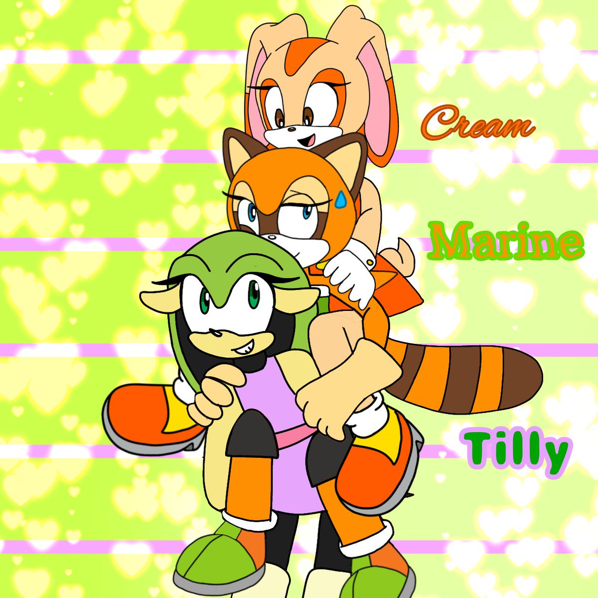 IsaahVieira2010's tweet photo. Tilly,Marine & Cream!!🫶🏻💕
#sonicthehedhehog #tillythearmadillo #marinetheraccoon #creamtherabbit #trio #friendship #cute #minidivas #fanart #drawingbyme #viral https://t.co/EZZYzk5HQc