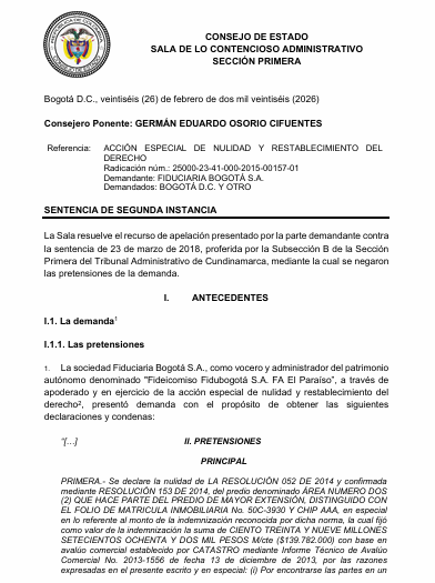 articulo20's tweet photo. SENTENCIA RECOMENDADA 🗣
#Contencioso #DistritoCapital
@consejodeestado declara probada la excepción de falta de legitimación y carga probatoria en los avalúos oficiales por pasiva propuesta por Bogotá Distrito Capital
RAD: 25000-23-41-000-2015-00157-01 https://t.co/7ZhwKswlNY