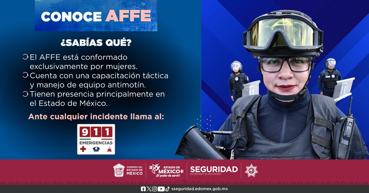 SS_Edomex's tweet photo. Te compartimos datos relevantes de #AFFE. 👮♀️✅💙#TuSeguridadEsNuestraPrioridad https://t.co/mZiLuFxM6D