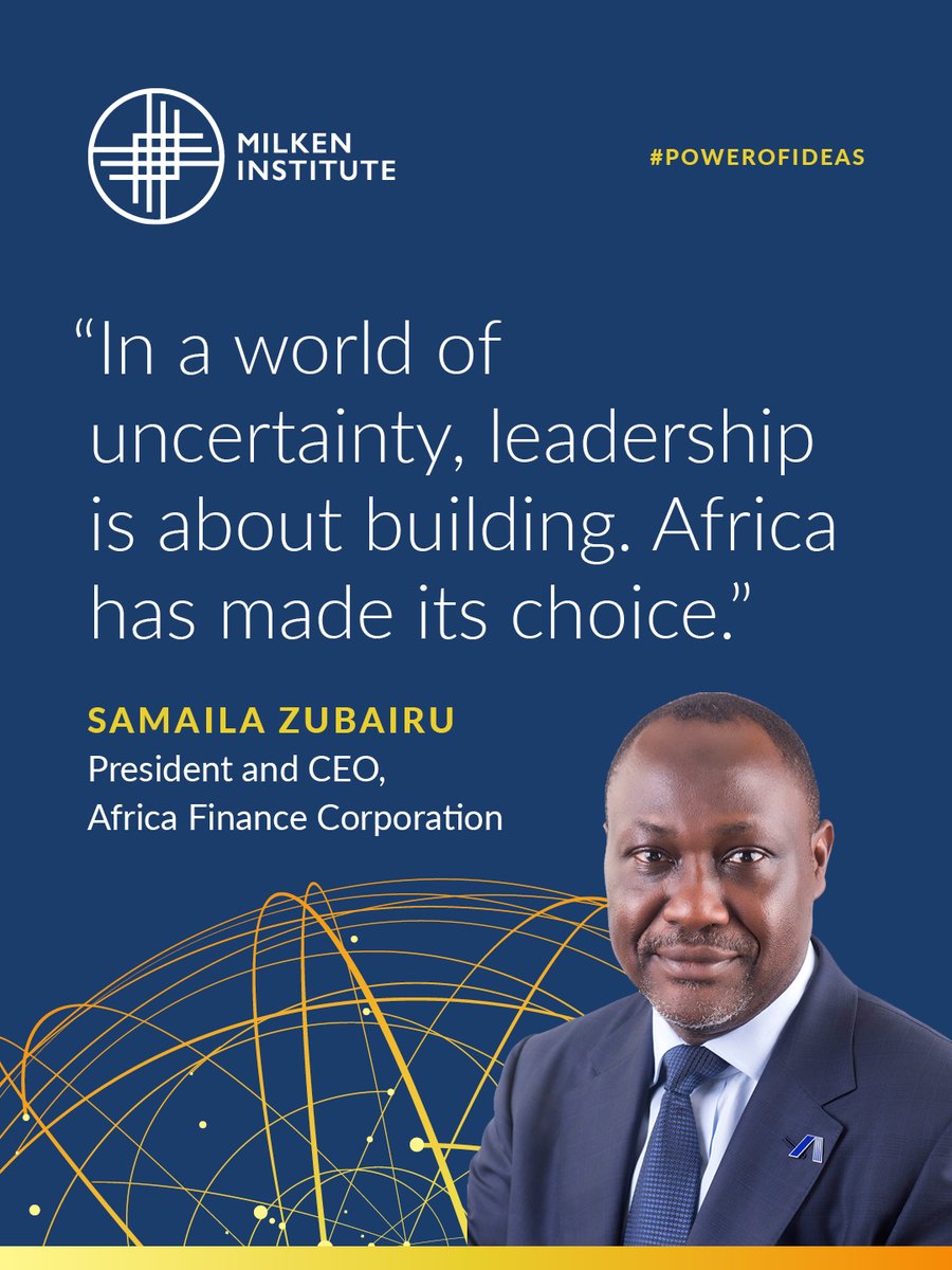 MilkenInstitute's tweet image. This year’s #PowerOfIdeas #MIGlobal collection features insights on leading in a new era, from the importance of systems architects to financial inclusion to building credit portfolios. 

Swipe through the graphics for highlights from this final group of thought leaders,