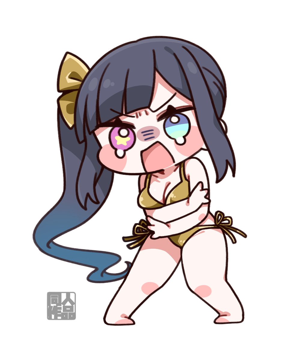 なぜ我にこんな格好をさせるのだー！

#Trickcal #トリッカル
ゴールデンビキニシオン