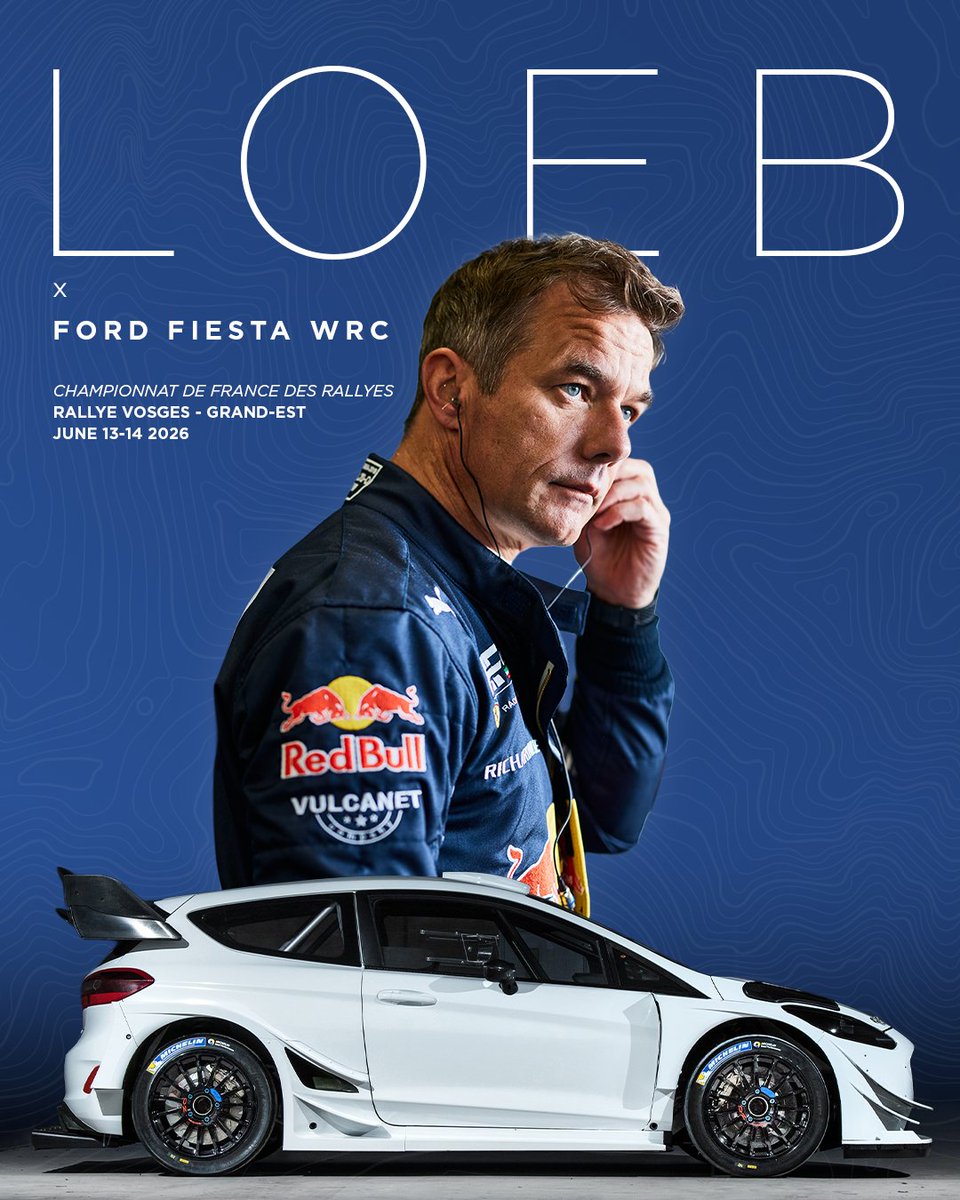 DirtFishRally's tweet photo. Sébastien Loeb will compete in a Ford Fiesta WRC at Rallye Vosges, round four of the French Tarmac championship 😲 https://t.co/ps6HUgLwok