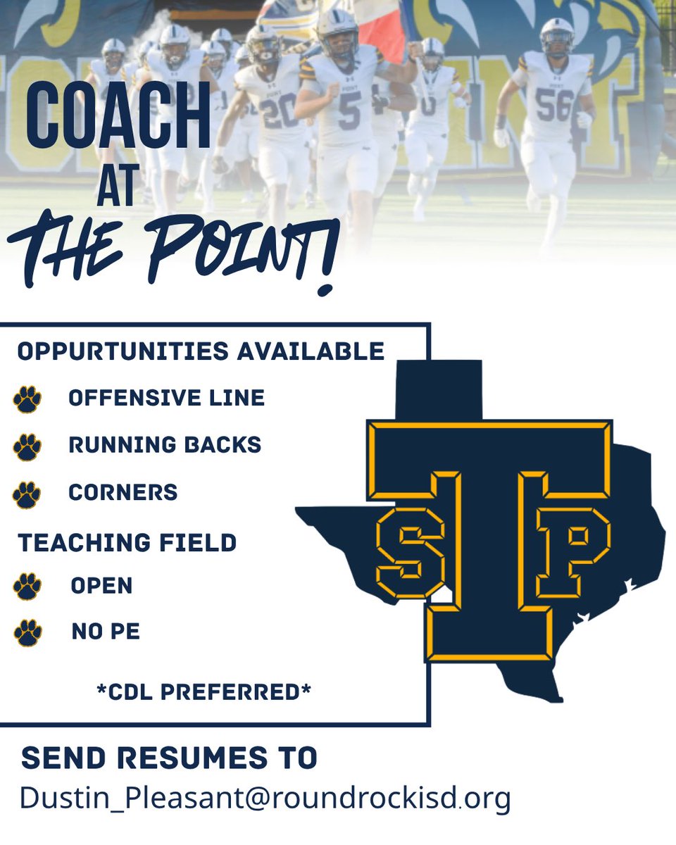 coach_pleasant's tweet image. 🚨🚨🚨‼️ Opportunities at The Point 🐅@Matt_Stepp817