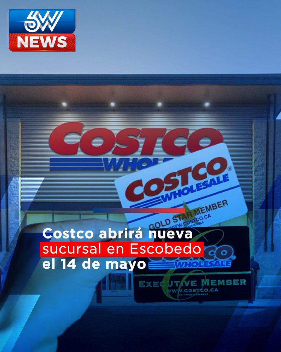 6w_news's tweet image. ¡Grandes noticias, Escobedo! 🎉 Costco abrirá su nueva sucursal el 14 de mayo a las 8:00 am. ¡Prepárense para disfrutar de ofertas increíbles y una gasolinera que abre a las 6:00 am! 🚗💨 #Costco #Escobedo #Monterrey