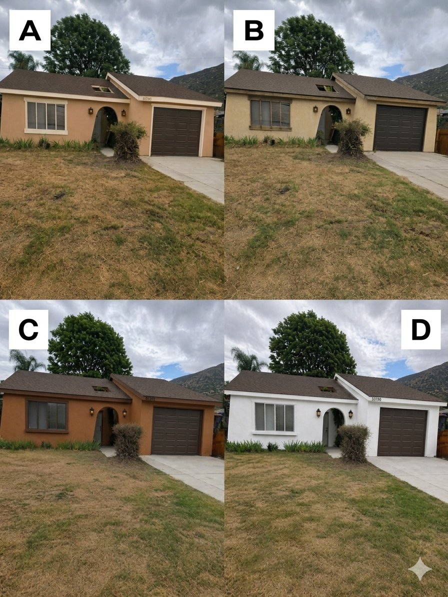 MonteleWins's tweet image. Which color do you prefer for this So Cal stucco home? 

#HomeSelling #PaintToSell #SoCalRealtor #MonteleWins