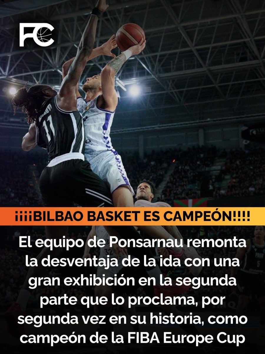 factor_cancha's tweet image. 🏆LA FIBA EUROPE CUP ES EL TERRITORIO DE BILBAO:

-Vuelve a repetirse la misma situación de hace un año, con la consecución del título ante un PAOK que se cayó en la segunda parte y no pudo cambiar el rumbo del partido.

#bilbao #fiba #baloncesto #paok #fibaeuropecup