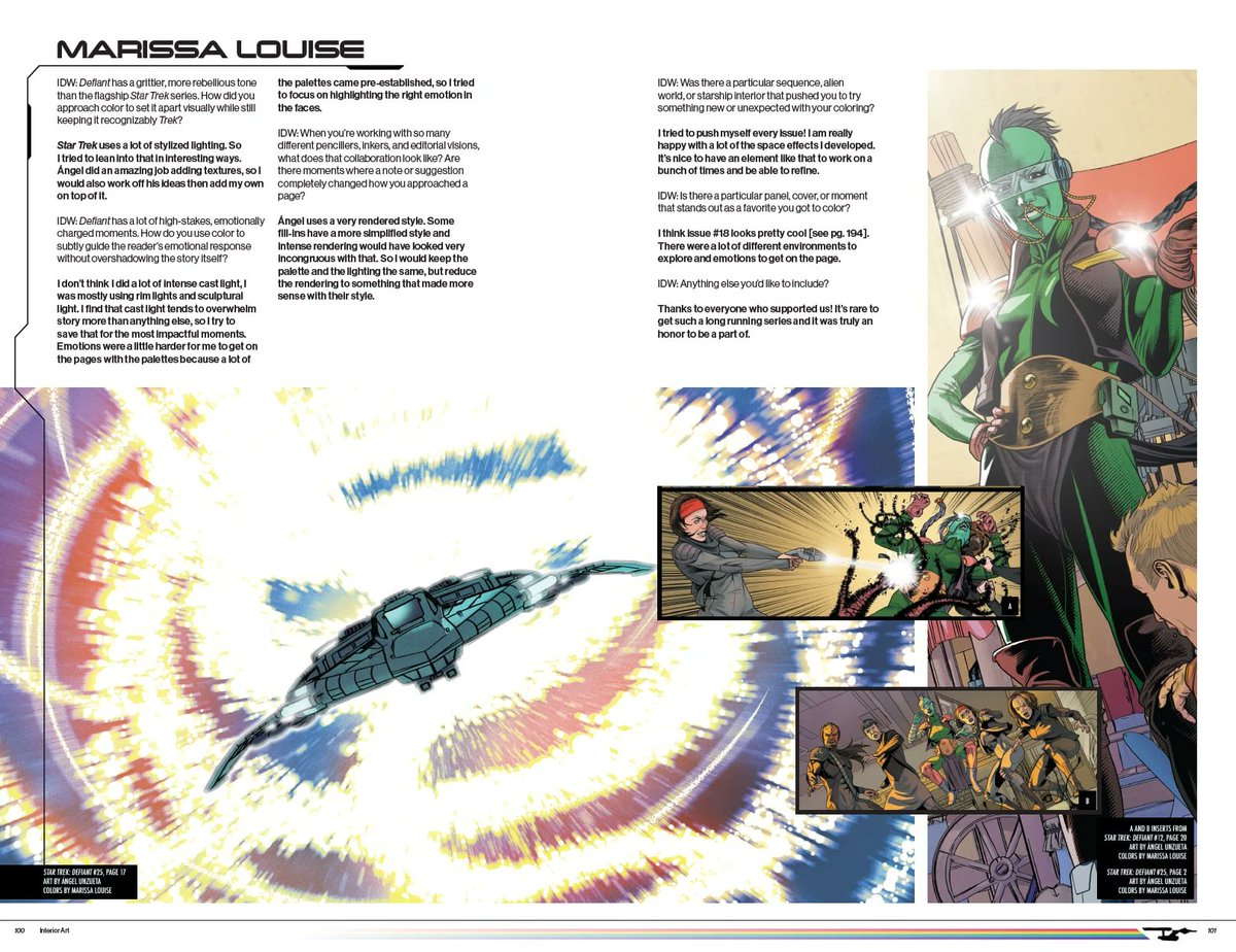 IDWPublishing's tweet image. Revel in the #art that brought to life the award-winning #StarTrek and Defiant #comicseries!

@comicsbeat shared a peek at #TheArtofStarTrek &amp;amp; Defiant: ow.ly/TNLP50YS1Fm

Preorder The #artbook at bookstores.

#StarTrekDefiant #Comics #StarTrek60 #Devolpment