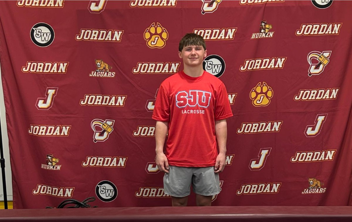 JordanSchoolsAD's tweet photo. Today we recognized JHS student-athlete Brodie Barrett for committing to play football and lacrosse at St. John's University! Congratulations to Brodie, we are proud of you! https://t.co/nUhNS5oa5m