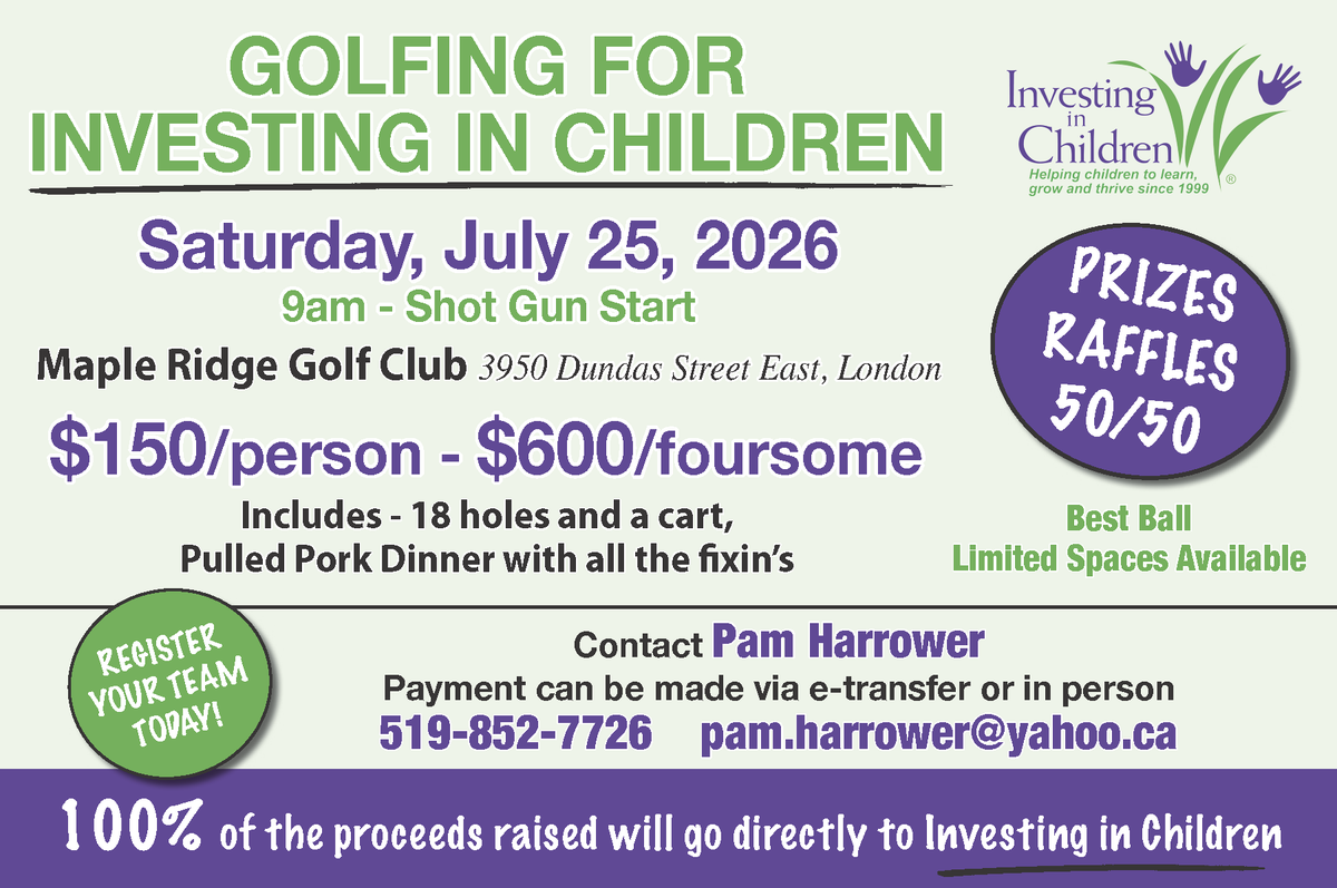 InvestChildren's tweet photo. $20 per raffle ticket WILL GIVE YOU A CHANCE TO WIN THE WEST JET PRIZE!
Tickets can be purchased by sending an e-transfer to pam.harrower@yahoo.ca
Please email pam.harrower@yahoo.ca with your name, phone number &amp; # of tickets.
Draw will be held at the tournament on July 25, 2026 https://t.co/pseWV8QFe2