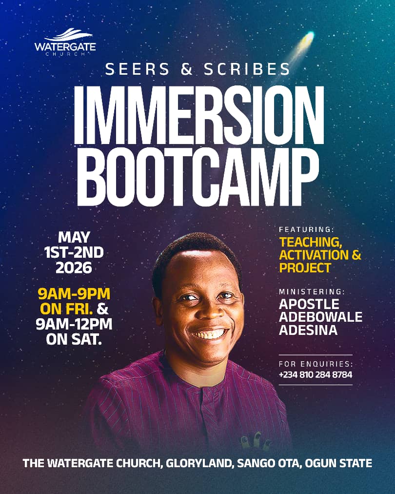 WaterGateChurch's tweet photo. Blessings beloved in Christ.

This is to announce that the spaces available for SEERS AND SCRIBES IMMERSION BOOTCAMP (MODULE ONE) is completely filled. As a result, the registration is closed for this module. https://t.co/OSvzXMWjCL