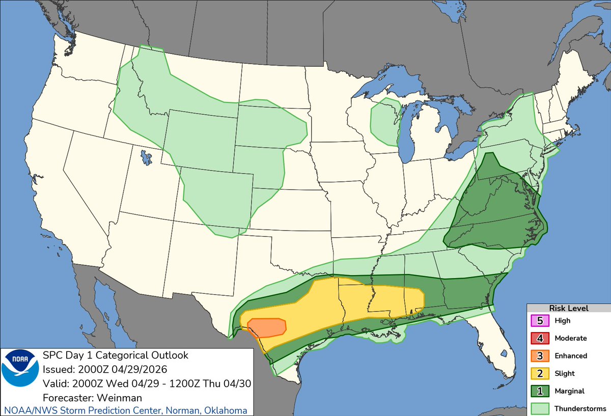 NWS Storm Prediction Center tweet media