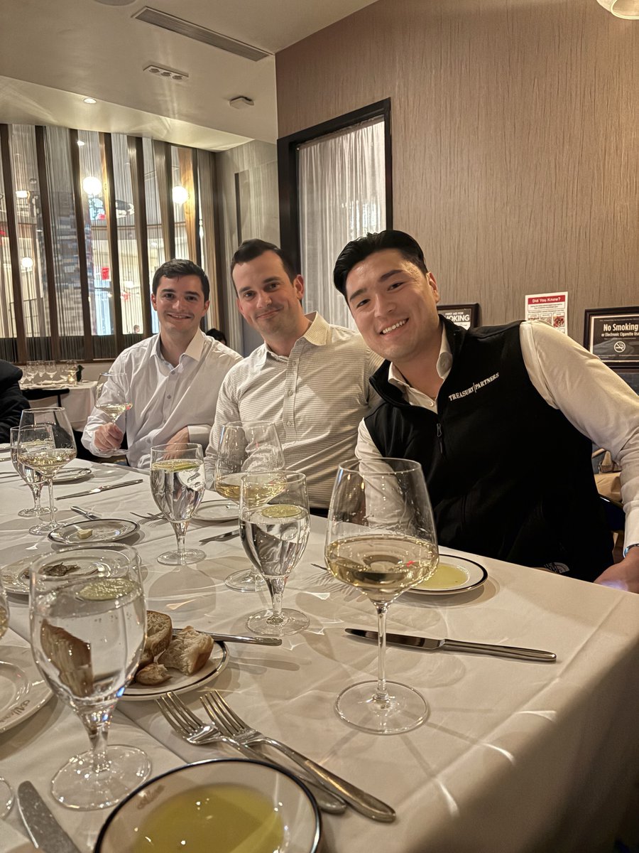 TreasPart's tweet photo. This week, members of our Client Services team gathered for a well-deserved dinner at Allora to celebrate their hard work over the past few months.

Many thanks from all of us at Treasury Partners for your continued dedication to our clients. https://t.co/gDxyIlzqmu