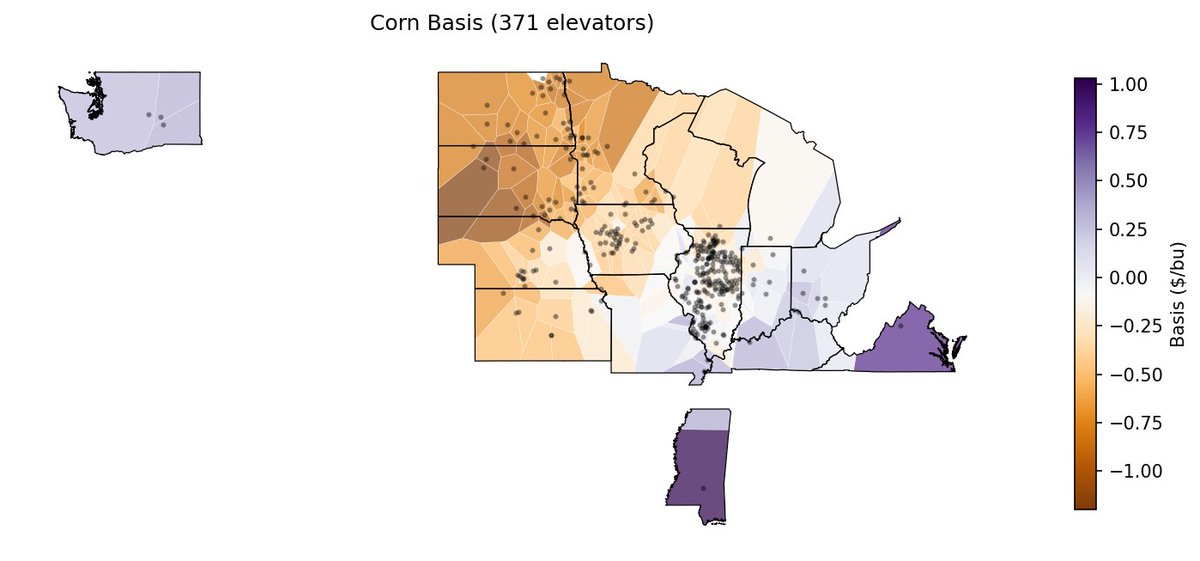 fastagsdata's tweet image. Daily Basis EOD Update
Apr 29, 2026

Delivery: Apr 2026
Changes vs Apr 28
Corn: 371 elevators | 15 higher, 8 lower
Soybeans: 358 elevators | 14 higher, 1 lower

#Basis #Ags #Grains #fastagsdata #OATT