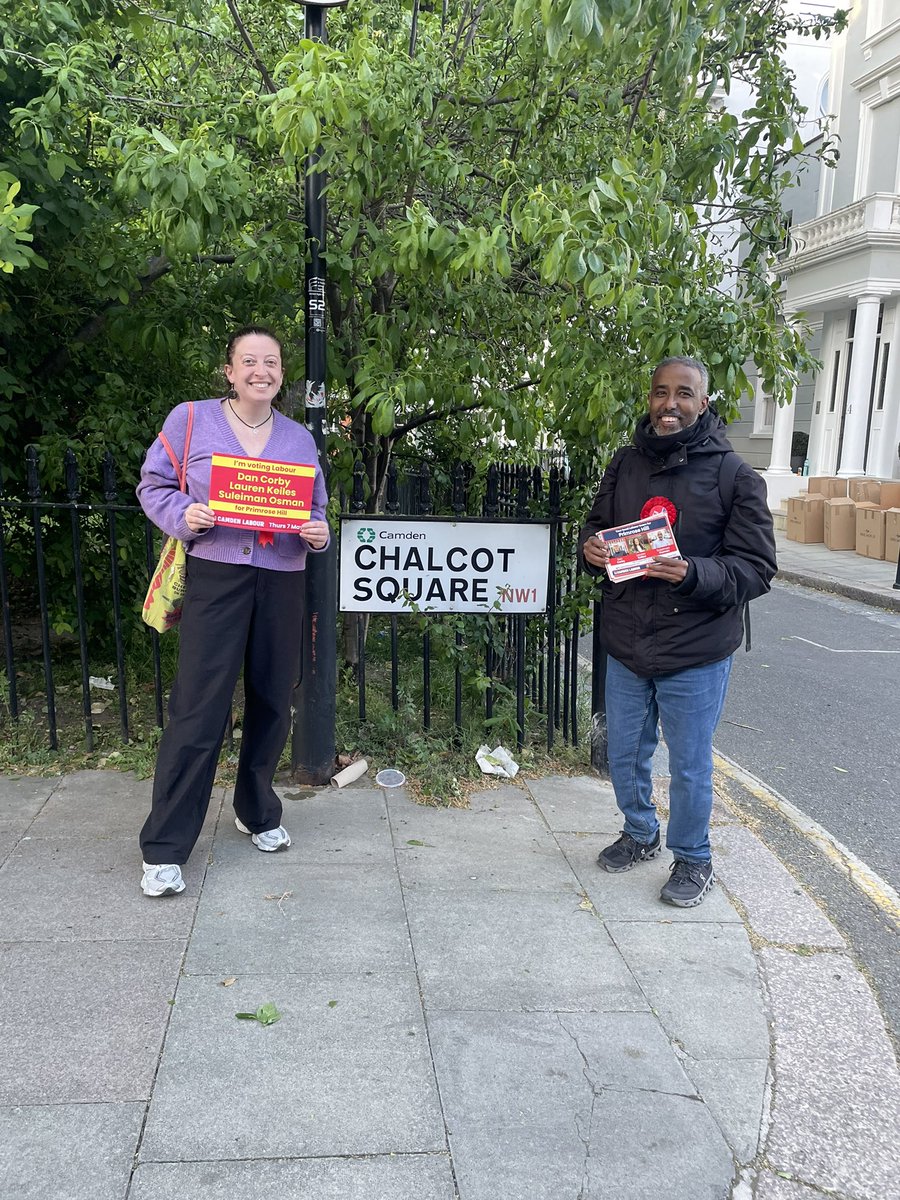 suleiman_osman1's tweet photo. Out and about in #primrosehill #ChalcotSquare today, great reception and really positive feedback from residents.
If you need support, please contact us.
#CamdenLabour #OnYourSide #SuleimanOsman
@LaurenKeiles
Vote Labour, 7 May 2026 https://t.co/PkCRNnMptn