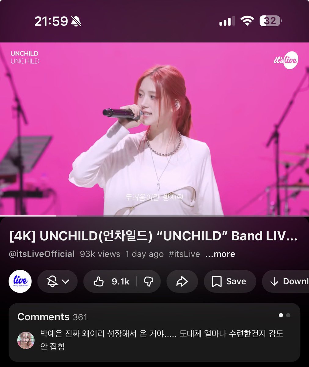 maiumeee_'s tweet photo. @itsLIVEofficial 예은이의 보컬은 정말 대단해요! 저는 UNCHILD를 사랑해요 💗💗💗 #itsLive_event_UNCHILD https://t.co/Js0eIkvNa9