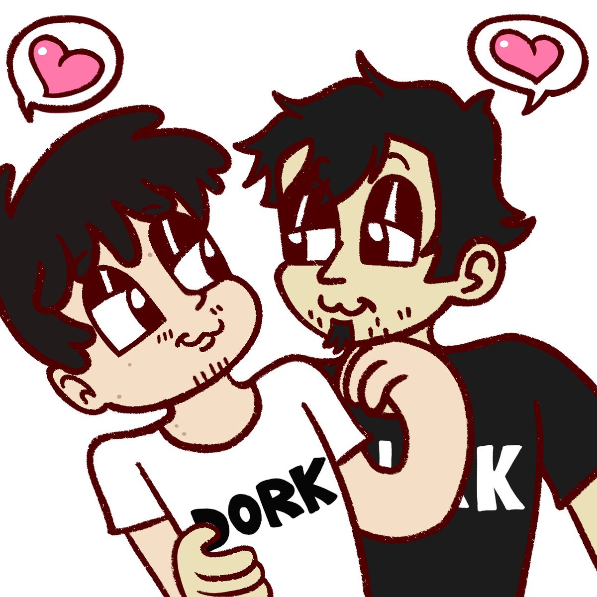bwunett's tweet image. Dan vs yumeshipper YCH #commision #danvs #fanart #selfship #danvsfanart and a commision