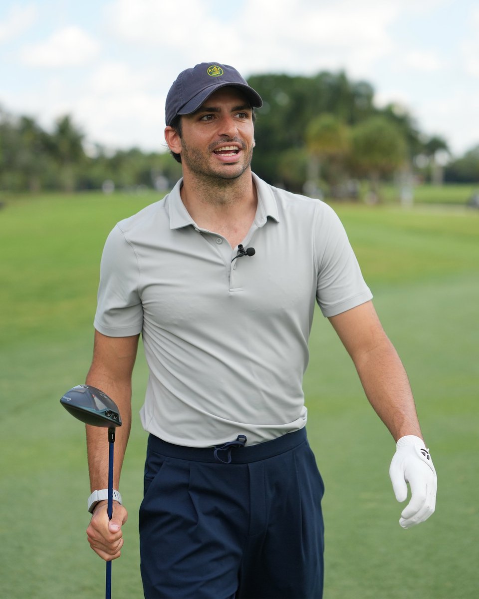 F1's tweet photo. Different kind of drive for Carlos 🏌️

@CarlosSainz55 hit up the @PGATour's Cadillac Championship Pro-Am in Miami ⛳️

#F1 #MiamiGP https://t.co/jvXXEaorL0