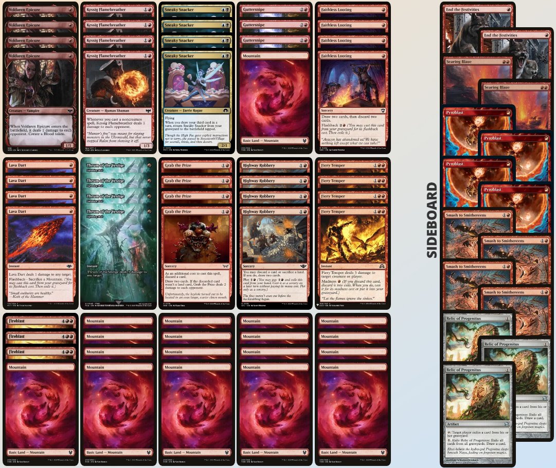 Czajkenn's tweet image. 8 ppl FNM, MTG is dead? But 1st place taken. 👊😎

Random side outs because every card is good in this deck 💀

MU:
Affinity 2:1
Mirror 2:1
Gruul Ramp 2:0
Gardens 2:0

#MTG #twitch #mtgpauper #paupergeddon
@fireshoes  @selkcahs