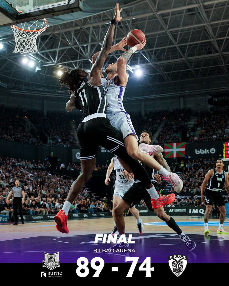 HAU DA BA7ERA! 🔥🏆

¡SOMOS CAMPEONES DE LA FIBA EUROPE CUP DE NUEVO!

GURE ETXEA, GURE ARAUAK 

WE ARE BILBAO 🖤😎