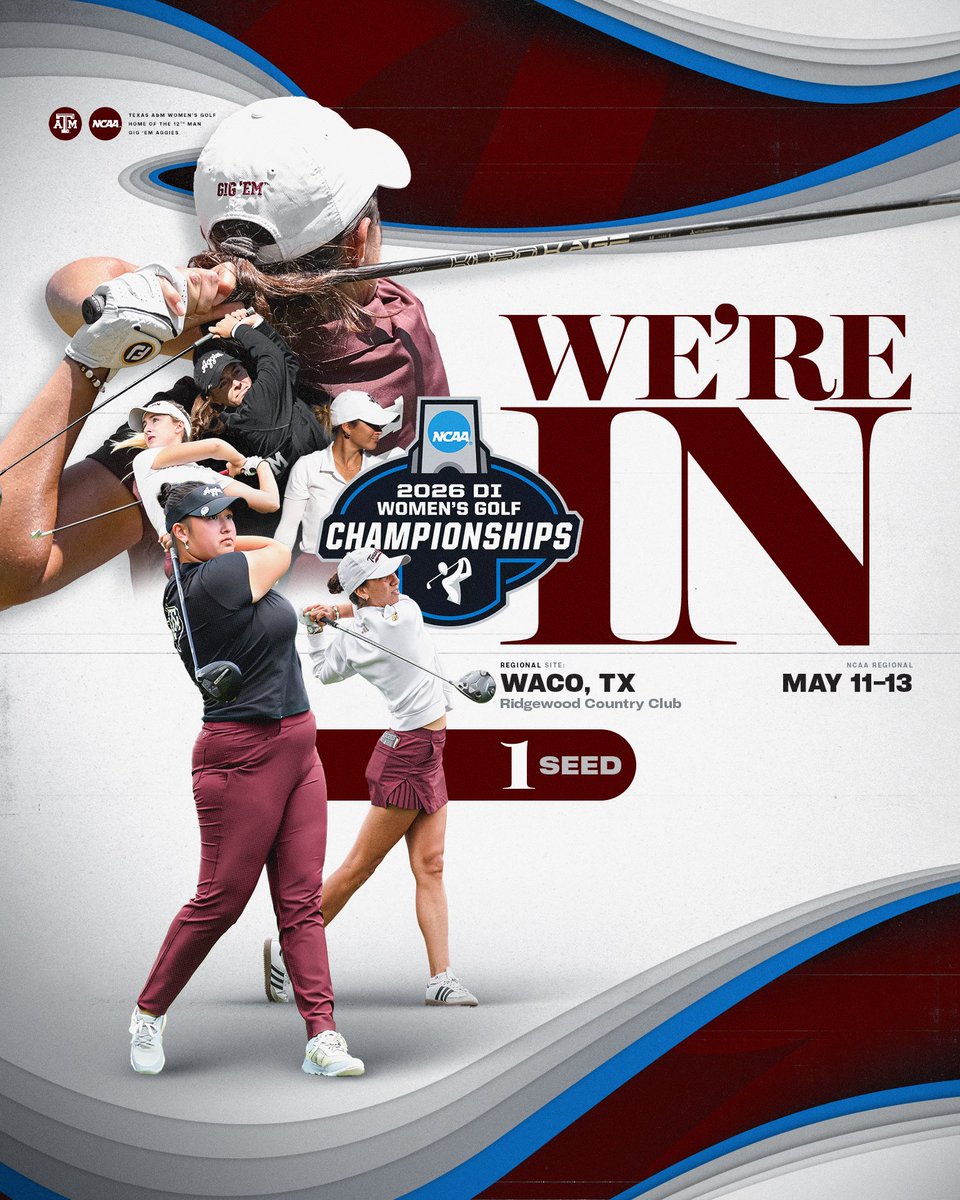 aggiewomensgolf's tweet image. WE’RE IN ‼️‼️‼️

Waco, here come the Aggies 🤠

#GigEm