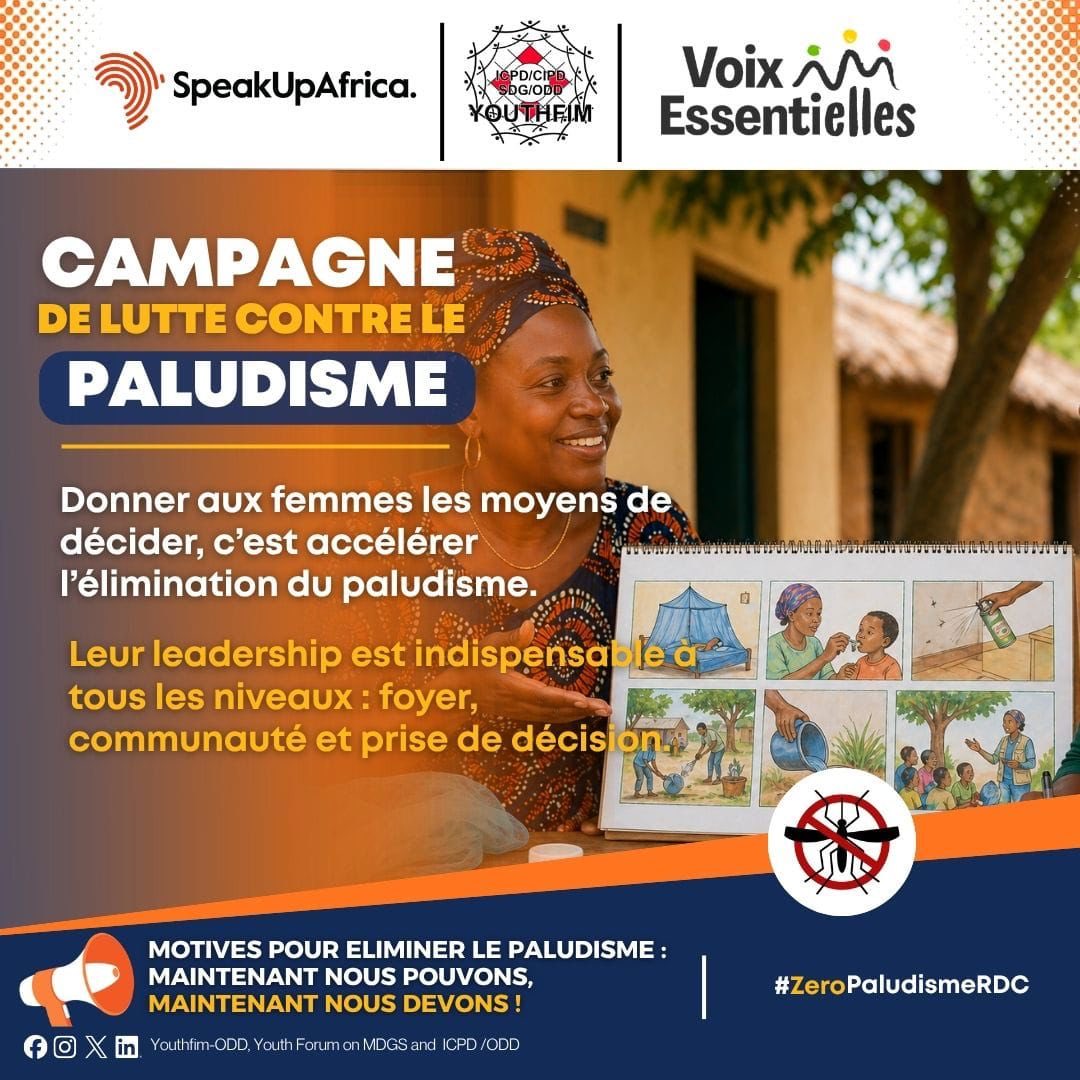 JemimaBampb4t6's tweet photo. #ZeroPaludismeRDC 

Donner aux femmes les moyens de décider,
c’est accélérer l’élimination du paludisme.

Leur leadership est indispensable à tous les niveaux : 
✅ Au foyer
✅ Dans la communauté
✅ Et dans les instances de décision.

#JMP2026 https://t.co/QRGjlgu1vx