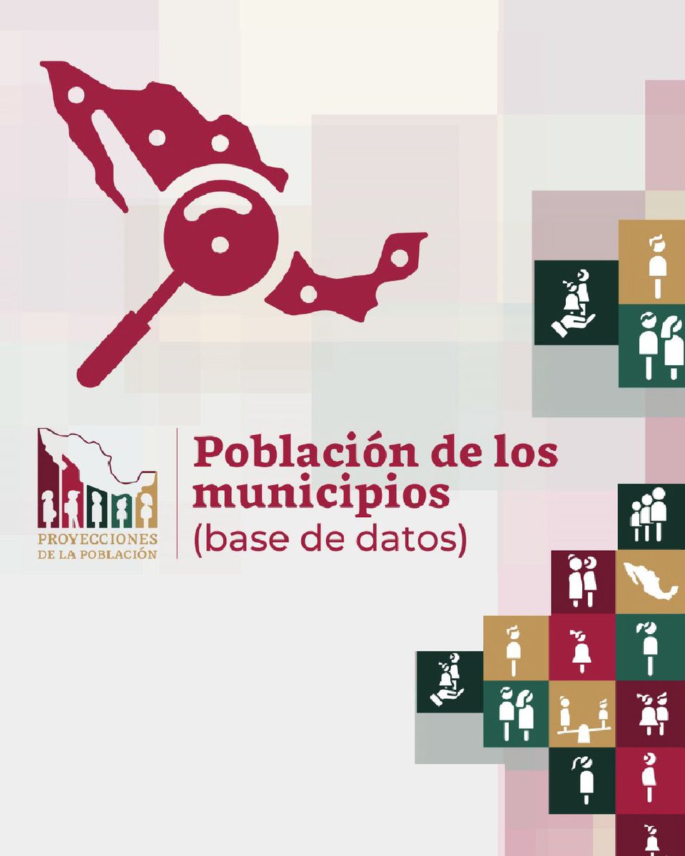 Consulta la "Reconstrucción y proyecciones de la población de los municipios de México 1990-2040", un insumo indispensable para impulsar la planeación desde el ámbito local: ow.ly/6aFs50RCb5f