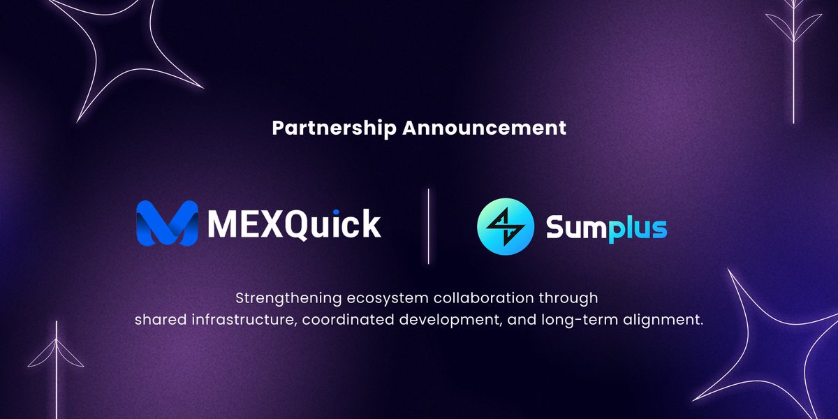 MexQuickOfcl's tweet photo. @MexQuickOfcl  is a community-driven trading ecosystem using Super Topics to streamline discussions, insights, tutorials, rewards, and updates for users.

@SumPlusReal is creating a financial stack for AI agents, enabling secure, easy financial operations on-chain.

🤝We aim to expand collaboration in community growth, trading ecosystems, and next-gen Web3 infrastructure.

#AIAgents #aiagent #MEXQUICK